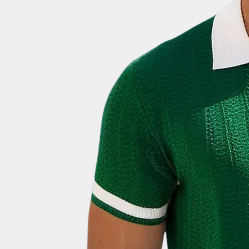 Van Leeuwen | Trendy shirt met gelaagde kraag voor heren