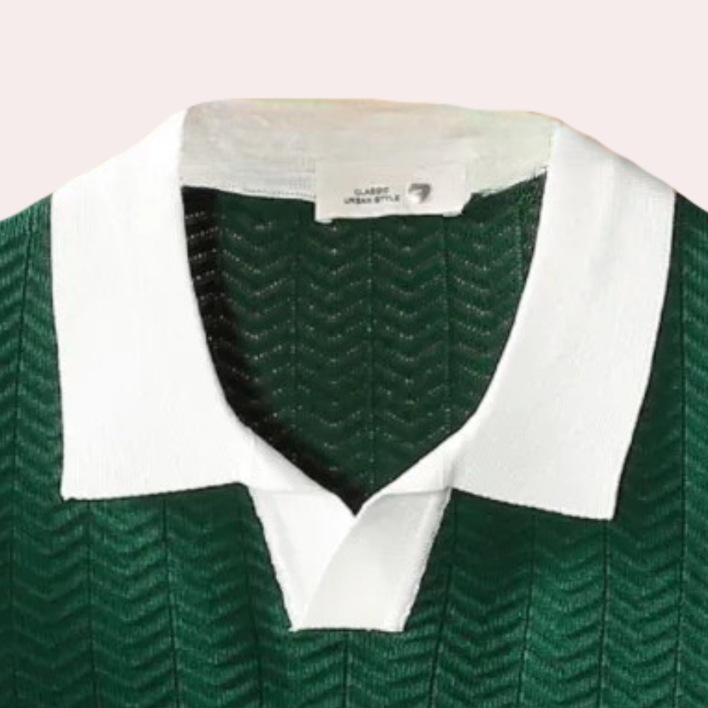 Van Leeuwen | Trendy shirt met gelaagde kraag voor heren