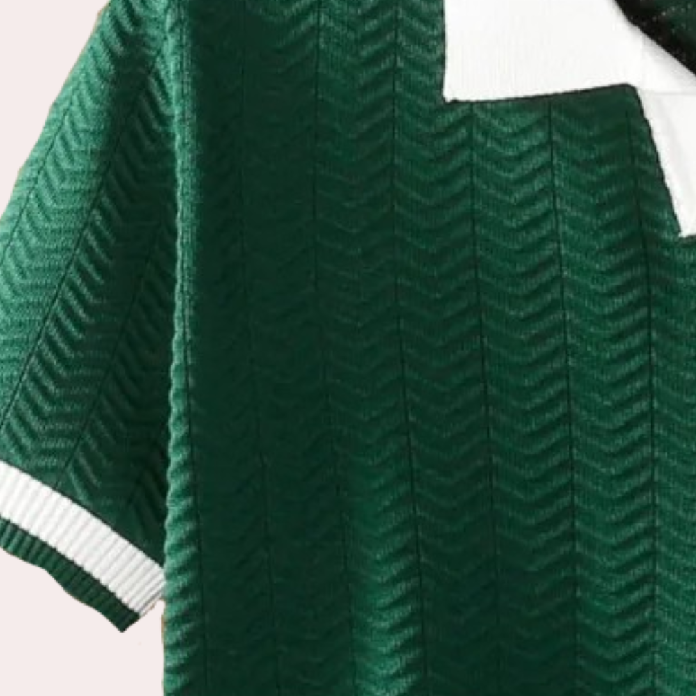 Van Leeuwen | Trendy shirt met gelaagde kraag voor heren