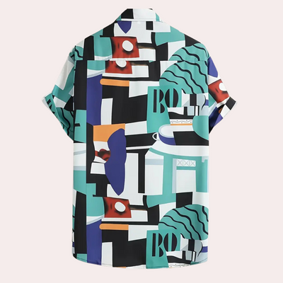 Van Leeuwen | Trendy shirt met geometrisch ontwerp voor heren