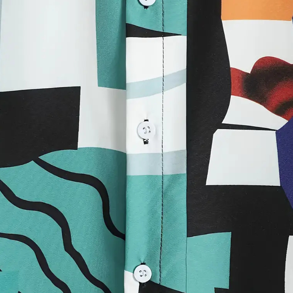 Van Leeuwen | Trendy shirt met geometrisch ontwerp voor heren