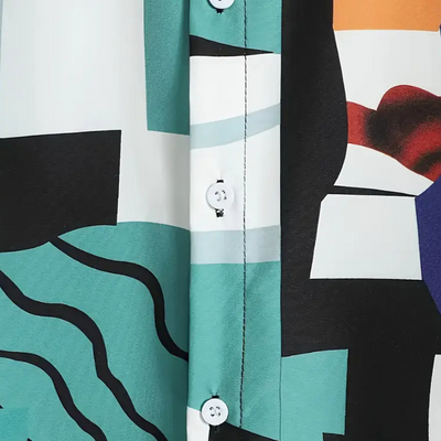 Van Leeuwen | Trendy shirt met geometrisch ontwerp voor heren
