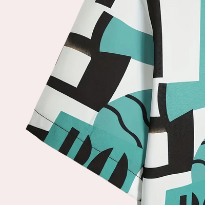 Van Leeuwen | Trendy shirt met geometrisch ontwerp voor heren