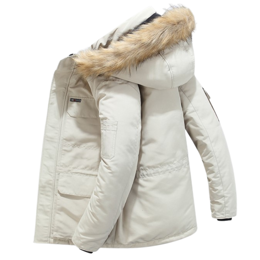 Van Leeuwen | Winterjas in imitatiebont voor heren