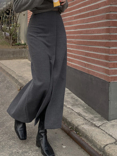 Vrouwelijke lente Maxi rok met split