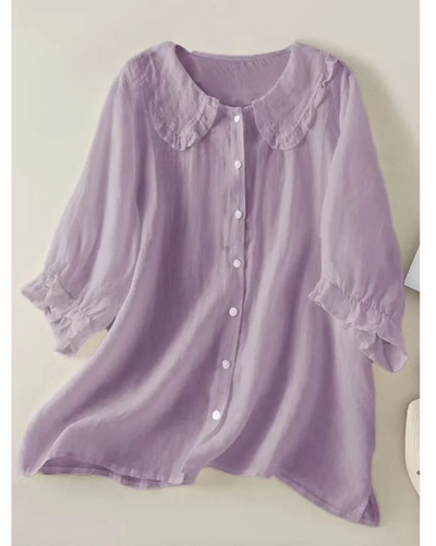 Vrouwen Minimalistische Pastelkleurige Zomer Blouse