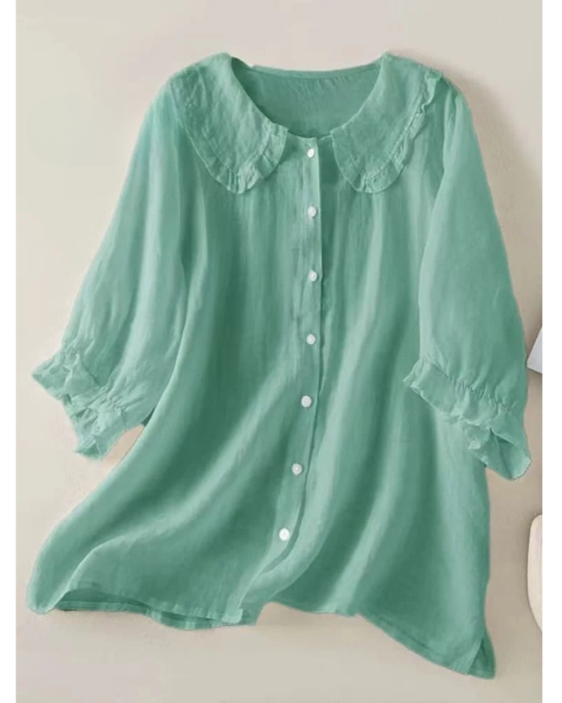 Vrouwen Minimalistische Pastelkleurige Zomer Blouse