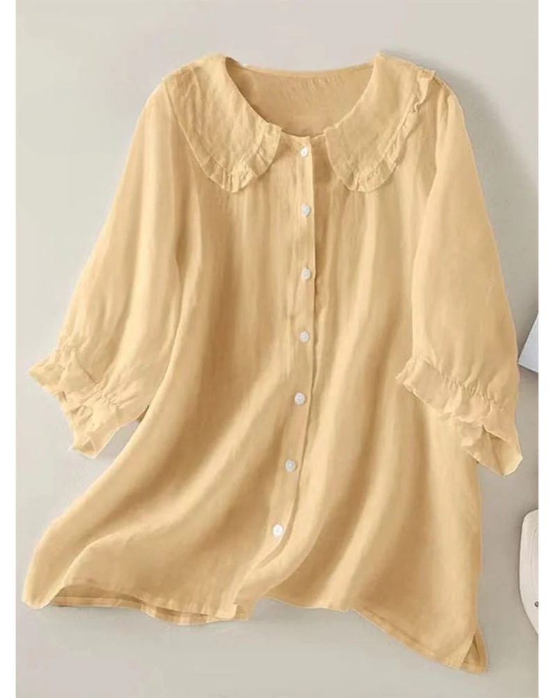 Vrouwen Minimalistische Pastelkleurige Zomer Blouse