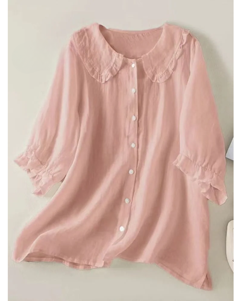 Vrouwen Minimalistische Pastelkleurige Zomer Blouse