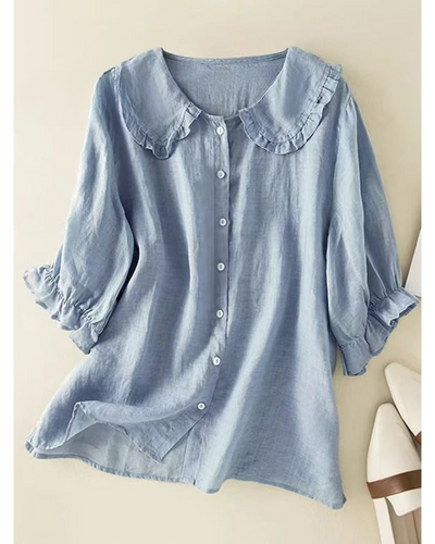 Vrouwen Minimalistische Pastelkleurige Zomer Blouse