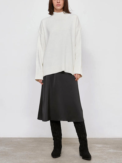 Vrouwen Vintage stijl voorjaarsrok met split