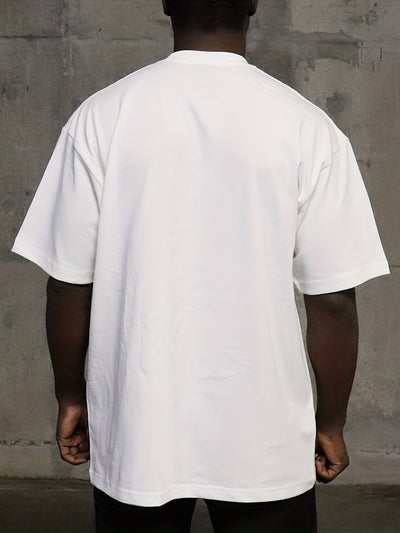Wit Casual Heren T-shirt
